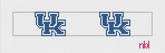 UK Interlock Key Fob Needlepoint Canvas