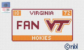 Virginia Tech License Plate- FAN