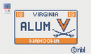 Virginia License Plate- ALUMNI-1
