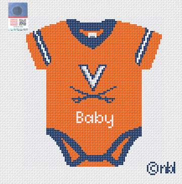 Virginia Baby Onesie Needlepoint Canvas