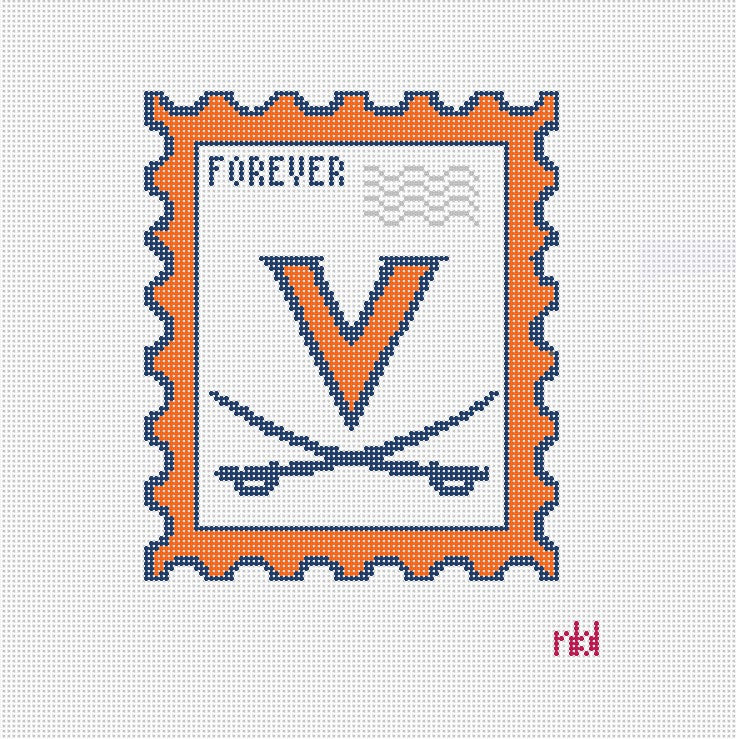 Virginia Stamp - Needlepoint by Laura