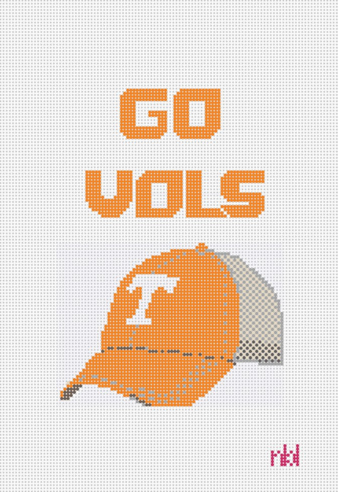 Tennessee Hat Go Vols Mini Flag Kit - Needlepoint by Laura