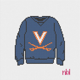 Virginia Sweatshirt Needlepoint Canvas - Needlepoint by Laura