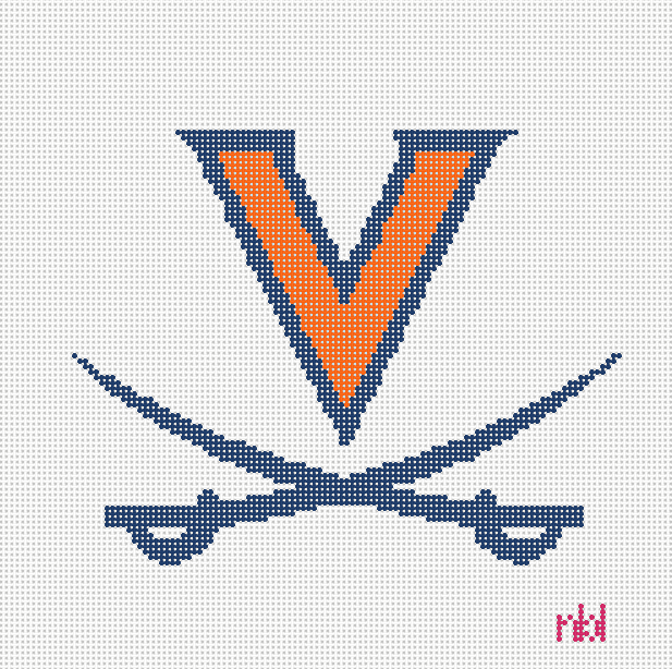 Virginia 6 by 6 Canvas - Needlepoint by Laura