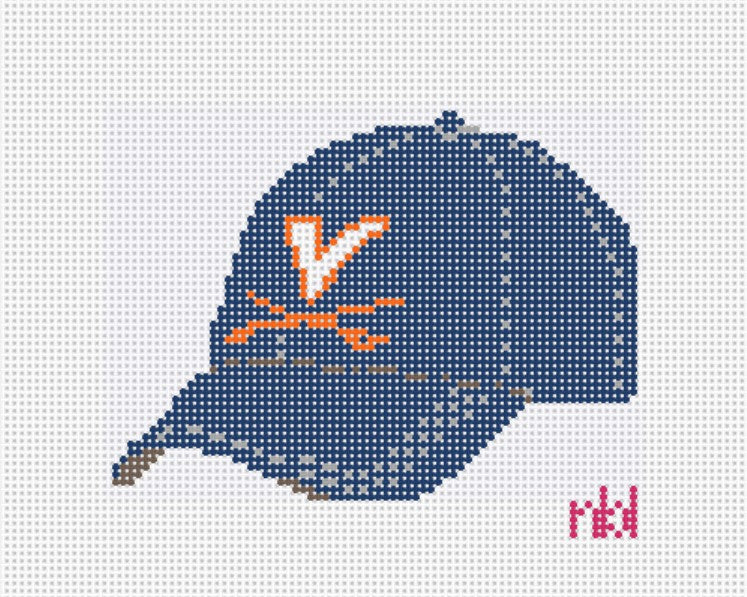 Virginia Baseball Cap - Needlepoint by Laura
