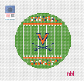 Virginia Football Field Round Canvas