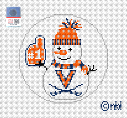 Virginia Snowman 4 inch round