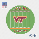 Virginia Tech Football Field Round Canvas-1