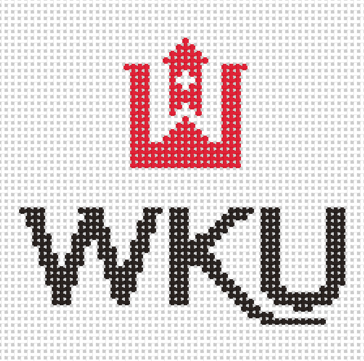 Western Kentucky University 4 by 4 - Needlepoint by Laura