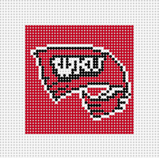 Western Kentucky Mini Square - Needlepoint by Laura