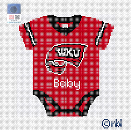 Western Baby Onesie Needlepoint Canvas