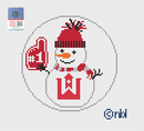 Western Snowman 4 inch round-1