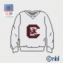 South Carolina White Sweatshirt Needlepoint Canvas-1