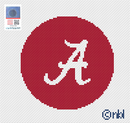 Alabama A logo round crimson background-1