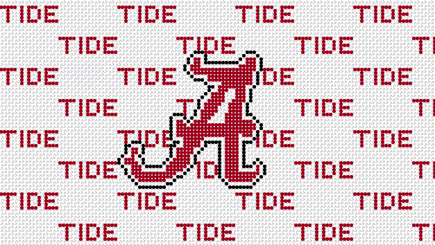 Alabama Purse Insert And Strap - Needlepoint by Laura