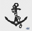 Vandy Anchor Ornament on 13 mesh-2
