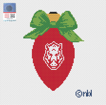 Arkansas Christmas Bow Light Bulb Green