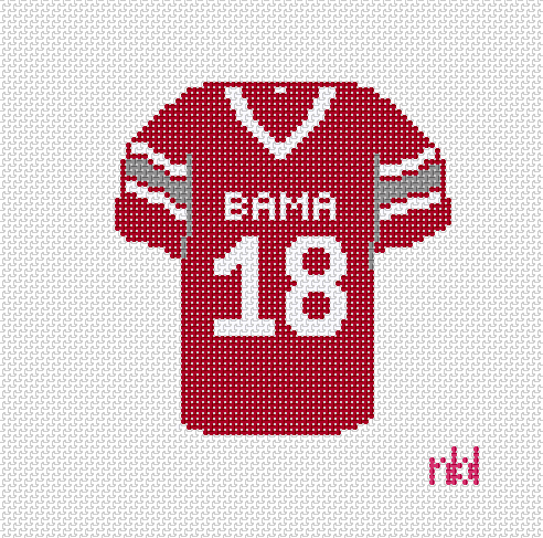 Alabama Football Jersey - Needlepoint by Laura