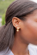 Belle Stud - Brushed Gold - Belle of the Ball-2