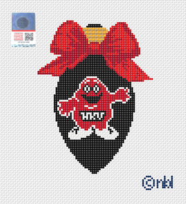 Western Christmas Bow Light Bulb Red