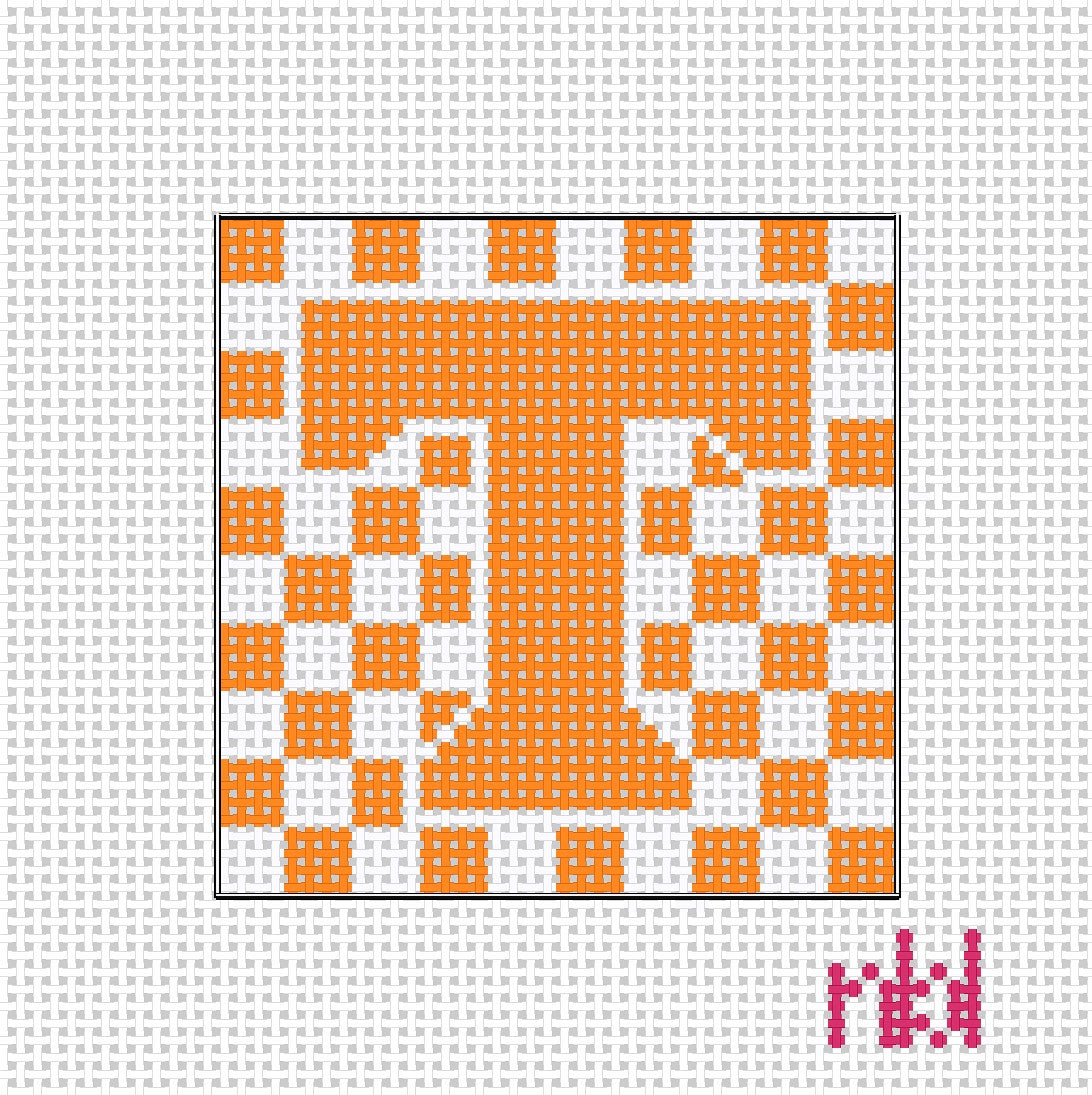 Tennessee Mini Square - Needlepoint by Laura