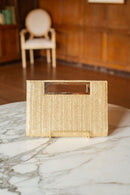 Chloe Clutch - Gold Straw-2
