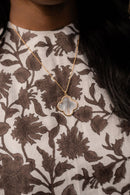 Dakota Clover Necklace - 18k Plated- Mother of Pearl-Kristin Kennedy Collection-3