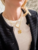 Dakota Clover Necklace - 18k Plated- Mother of Pearl-Kristin Kennedy Collection-2
