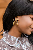 Delaney Tassel Stud Earring - 18k Gold Plated-4