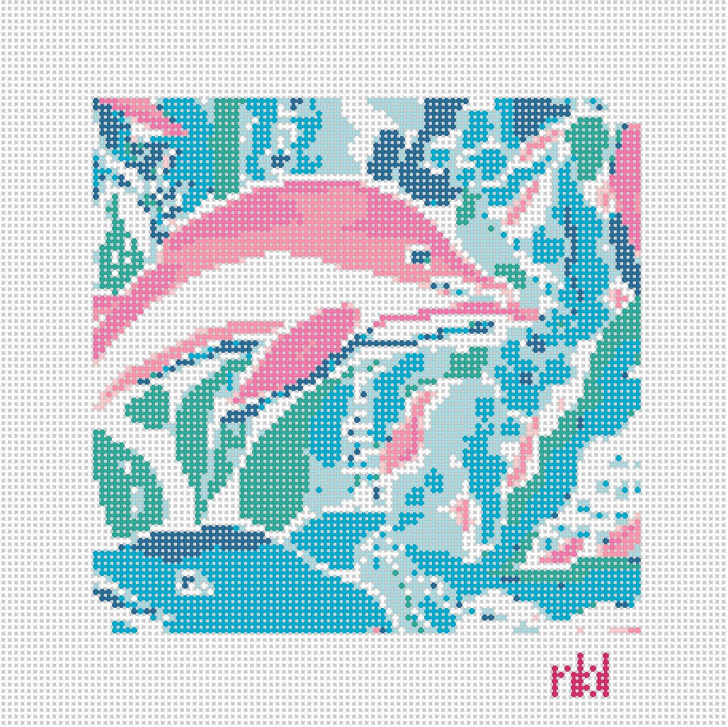 Dolphin Canvas 6 by 6