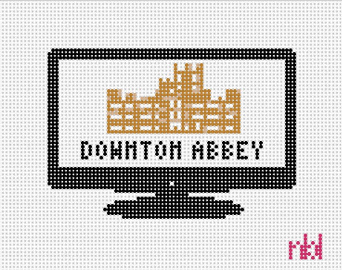 Modern tv canvas - Needlepoint by Laura