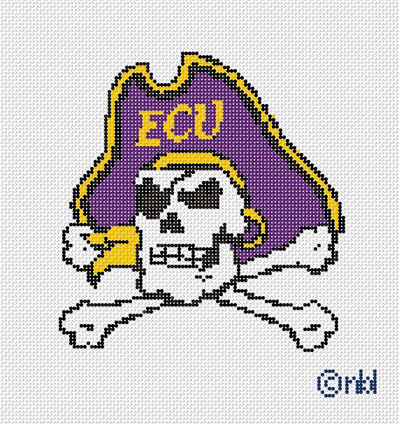 ECU Pirate Mascot 6 by 6