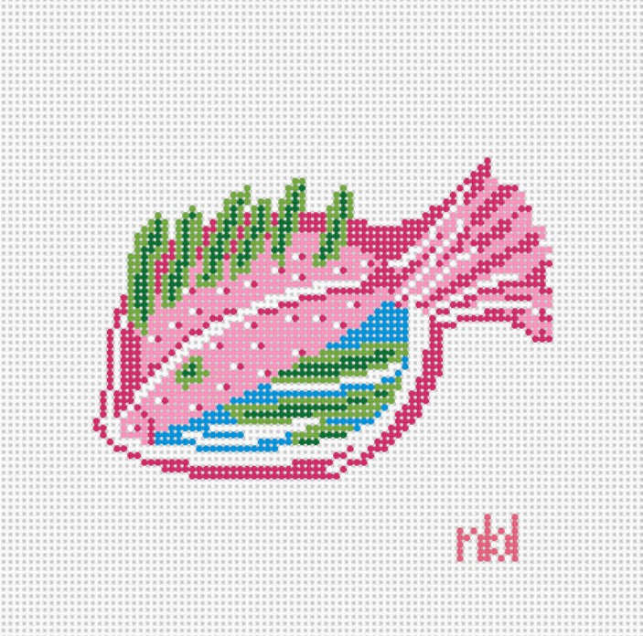 Tropical Fish 4 inch - Needlepoint by Laura