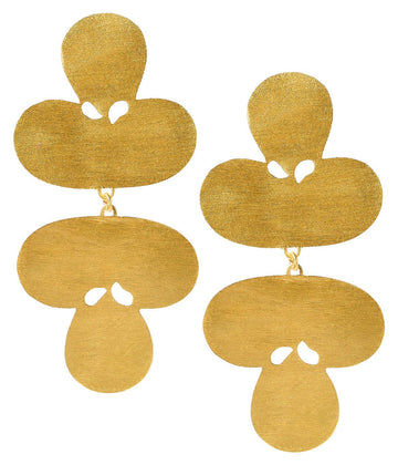 Flat Brushed Ginger Earring