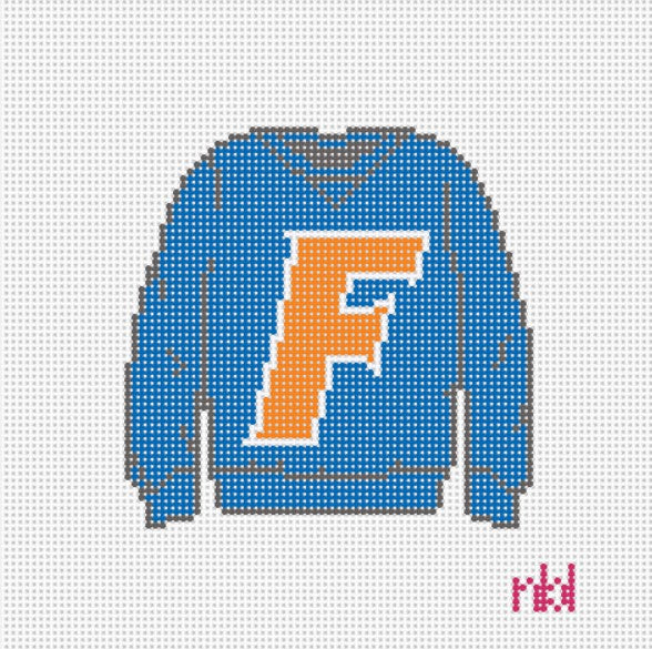 Florida Sweatshirt Needlepoint Canvas - Needlepoint by Laura