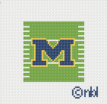 Michigan Football Field Mini Square 2.2