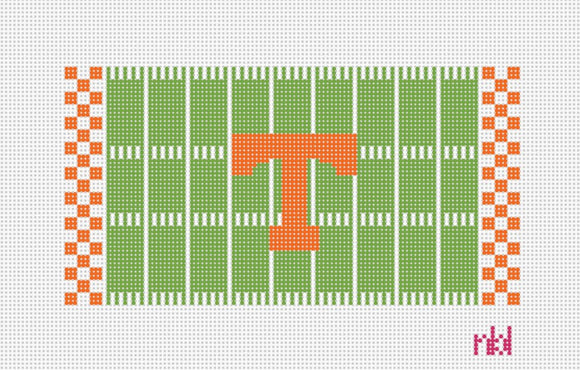 Tennessee Football Field Canvas - Needlepoint by Laura