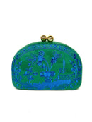 Garden Party- Green Combo- Embroidered Clutch-7