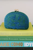 Garden Party- Green Combo- Embroidered Clutch-2