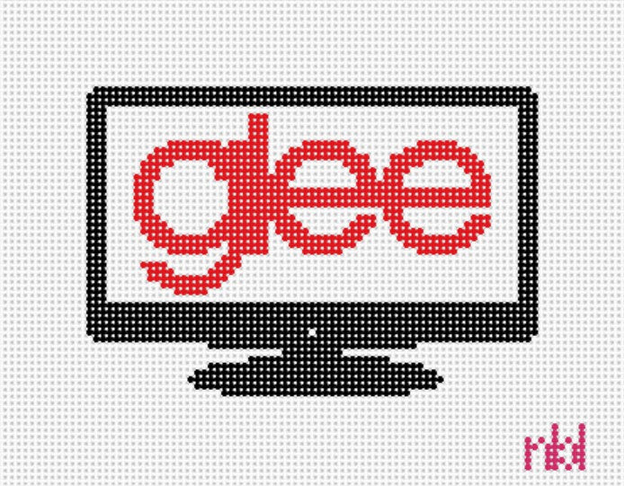 Modern tv canvas - Needlepoint by Laura