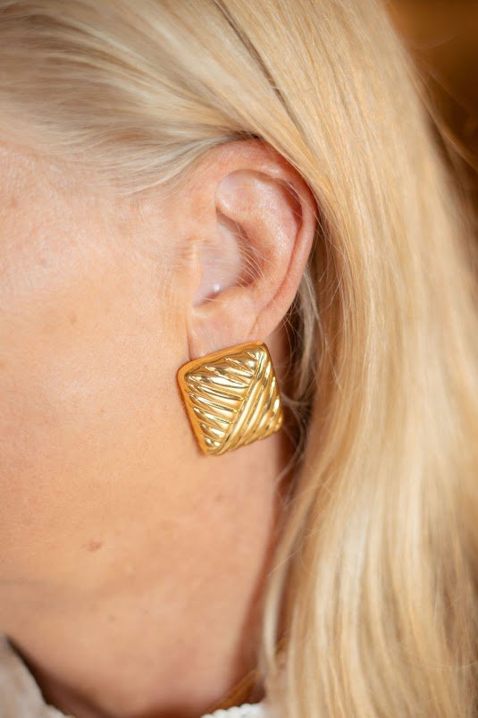 Griffith - Puffy 18k Plated Gold Statement Earring - Meeghan Mullin Collection
