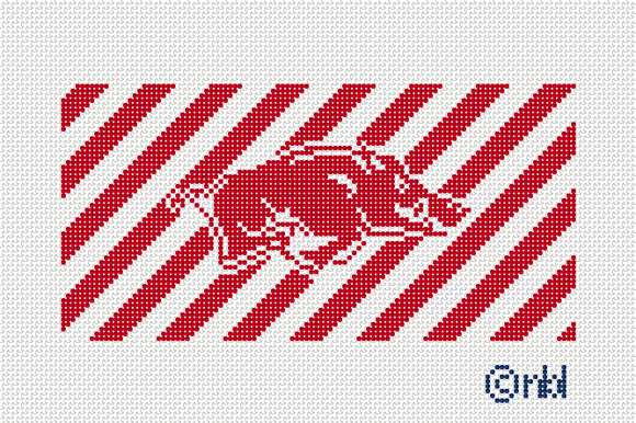 Arkansas Stripe Sunglass Case Canvas 3 x 6