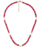 Jenny - Quartz Beaded Necklace with freshwater Pearl-5