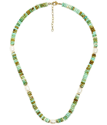 Jenny - Quartz Beaded Necklace with freshwater Pearl - 0