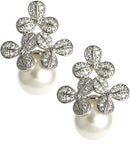 Kennedy Earrings - Rhinestone & Pearl- 18k Gold Plated - Kristin Kennedy Collection-4