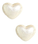 Lainey Heart - Cotton Pearl Studs - 18k Gold Plated-2