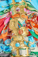 Wide Gold Scarf Cuff - Evie-11