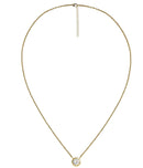 Large Rhinestone Bezel Necklace - 18k Gold Plated-4