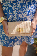 Lilly - Straw Clutch - Bamboo Toggle-3