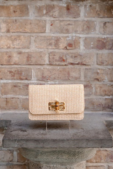 Lilly - Straw Clutch - Bamboo Toggle - 0